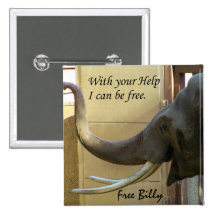 Free Billy-The Elephabt_ Button