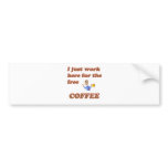 FREE COFFEE bumper stickers