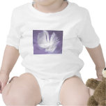 Free Falling feather on purple background Baby Bodysuit