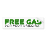 FREE GAS bumper stickers