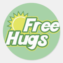 Free Hugs Novelty Stickers