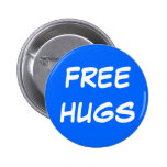 FREE, HUGS PINBACK BUTTONS