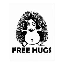 Free hugs postcards