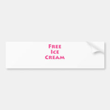 Free Ice Cream Bumper Sticker