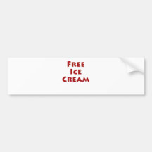 Free Ice Cream Bumper Sticker
