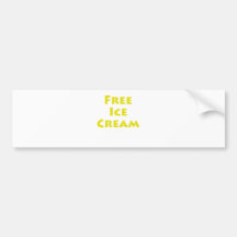 Free Ice Cream Bumper Sticker