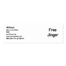 Free Jinger Business Card