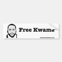 "Free Kwame" Bumper Sticker