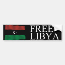 Free Libya Bumper Stickers