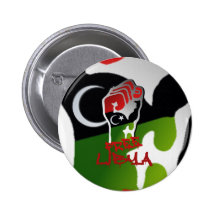 Free Libya Resistance Raised fist - Libya Freedom Pins