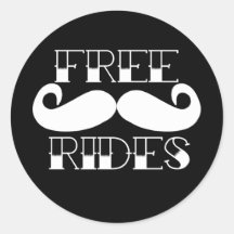 Free Moustache Rides Stickers