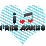 Free Music fan photo sculptures