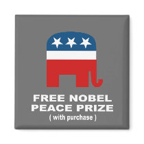 Free Nobel Peace Prize with purchace Refrigerator Magnets