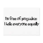 Free Of Prejudice postcards