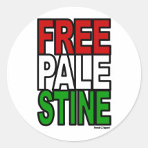 Free Palestine Block Round Sticker