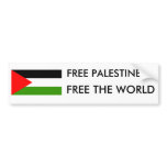 FREE PALESTINE, FREE THE WORLD bumper stickers