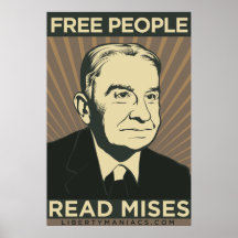 Free People Read Mises Poster