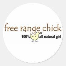 Free Range Chick 2 Round Sticker