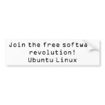 Free software revolution bumper sticker bumper stickers