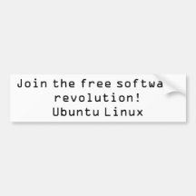 Free software revolution bumper sticker