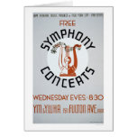 Free Symphony Concerts 1941 WPA Greeting Cards