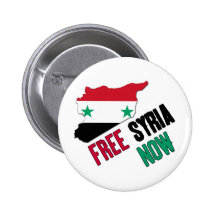 Free Syria Now Pinback Buttons