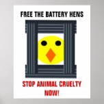 Free The Battery Hens Poster posters