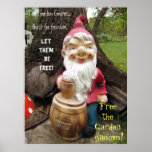 Free the Garden gnomes posters