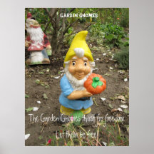 Free the Garden gnomes Print