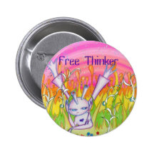 Free Thinker Pinback Button