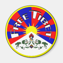 Free Tibet Badge Magnet