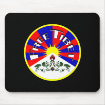 Free Tibet Badge Mouse Pad