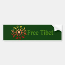 Free Tibet Candle Bumper Stickers