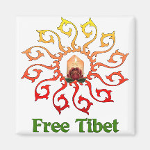Free Tibet Candle Magnet