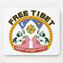 Free Tibet Emblem Mousepads