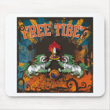 Free Tibet Grunge Art Mousepad