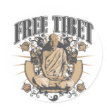 Free Tibet Monk stickers