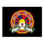 Free Tibet Round Logo Postcard