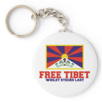 Free Tibet spoof Key Chains