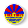 Free Tibet -- with... (Metal Pinback Button)
