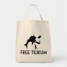 Free Tilikum Save the Orca Killer Whale Bag