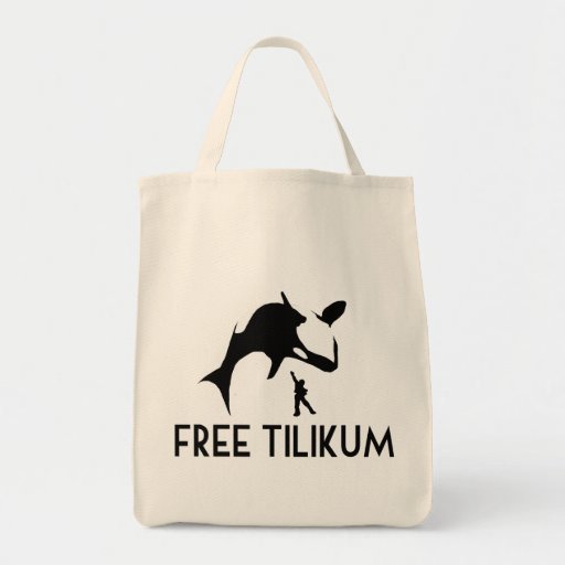 Free Tilikum Save the Orca Killer Whale Bag