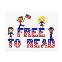 Free to Read w Kids Postcard