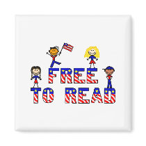 Free to Read w Stick Kids Magnets,2 shapes,4 sizes