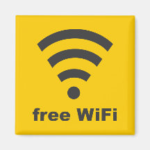 FREE WIFI Vector COMPUTER INTERNET ADVERTISING Refrigerator Magnets