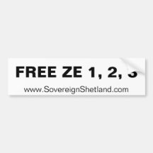 FREE ZE 1, 2, 3 Bumper Sticker
