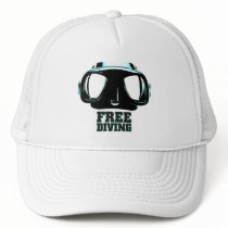 Freediving White Trucker Hat
