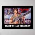 FREEDOM AND FIREARMS posters