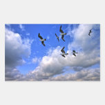 Freedom Flying Threw Our Wings Rectangle Sticker