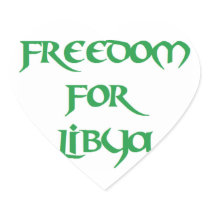 Freedom for Libya Heart Stickers